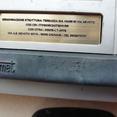 Ferienwohnung Terrazza Sul Mare In Via Devoto Chiavari Exterior foto
